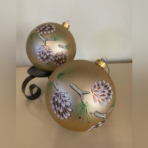 Ornaments for the holidays ..hand painted sold as a set